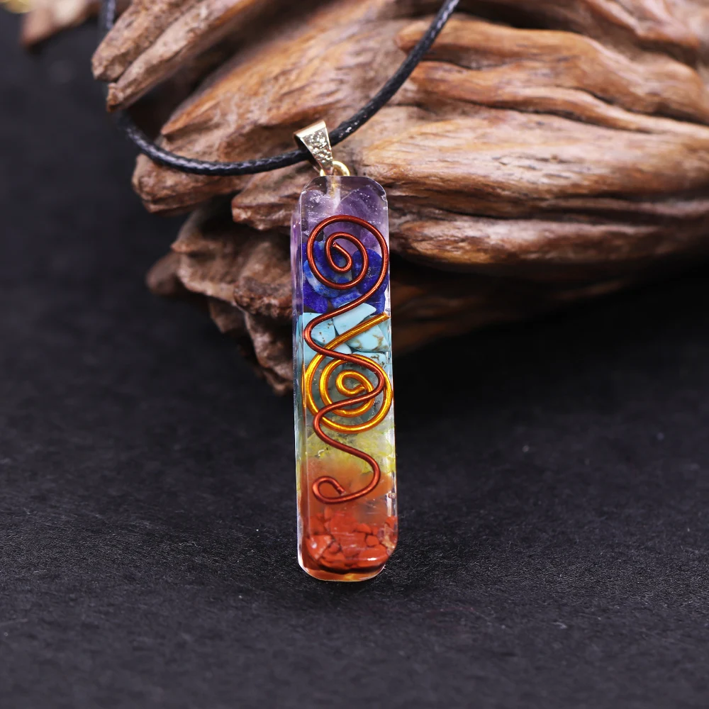 7 Chakra Energy Pendant Orgonite 