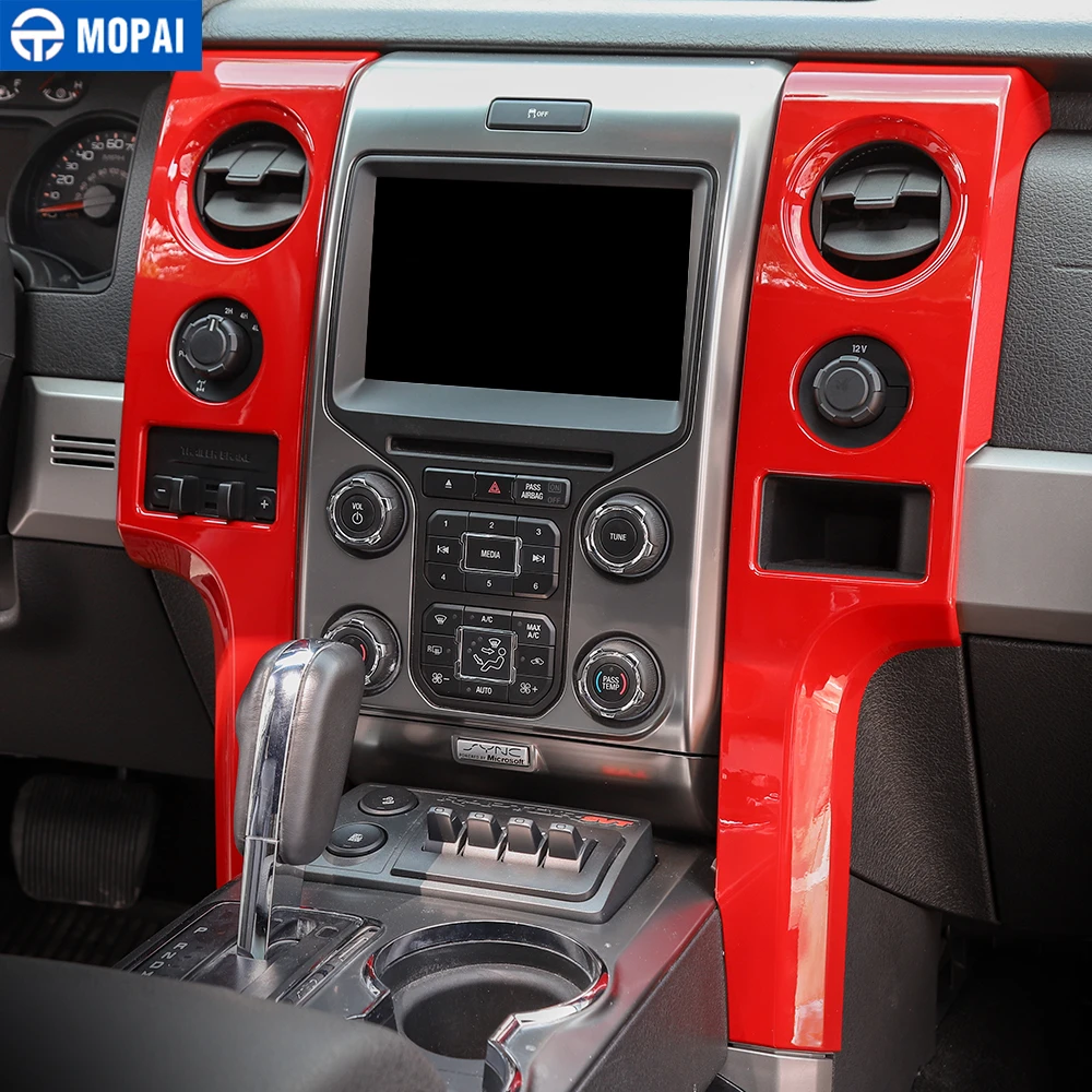 MOPAI для Ford F150 Raptor 2009- ABS Автомобильная центральная консоль навигационная панель декоративная крышка для Ford F150 Raptor 2009