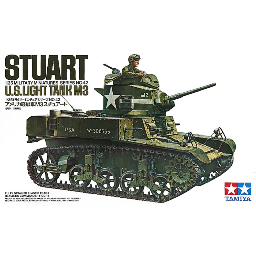 Набор для сборки танка Tamiya 35042 масштаб 1/35 американский Танк Стюарта м3 игрушки