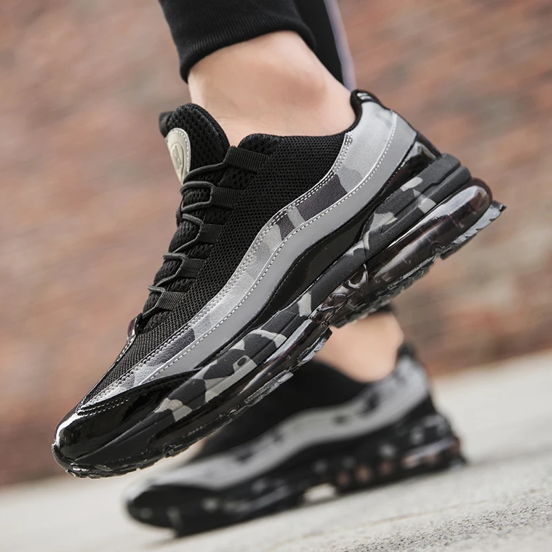 Air Sole Спортивная обувь для мужчин удобные брендовые новые кроссовки размер 39-46 на шнуровке уличная сетка Фитнес Спортивная обувь для