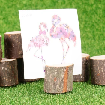 

60 pcs Place Card Holder Set Rustic Wooden Stump Memo Organizer Photo Holder for Birthday Wedding