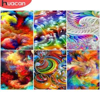 

HUACAN 5D DIY Diamond Mosaic Flower Picture Of Rhinestone Cross Stitch Diamond Painting Full Square Abstract Decoration For Home