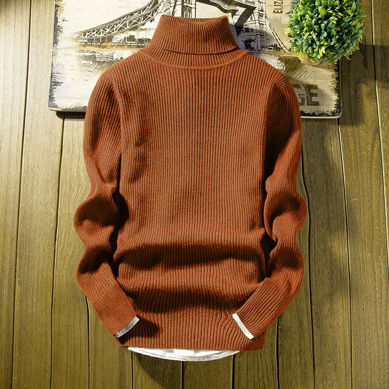 

2020 Men's Autumn and Winter New Men's Seven-color Optional Turtleneck Sweater Fashion Trend Casual All-match Bottoming Sweater
