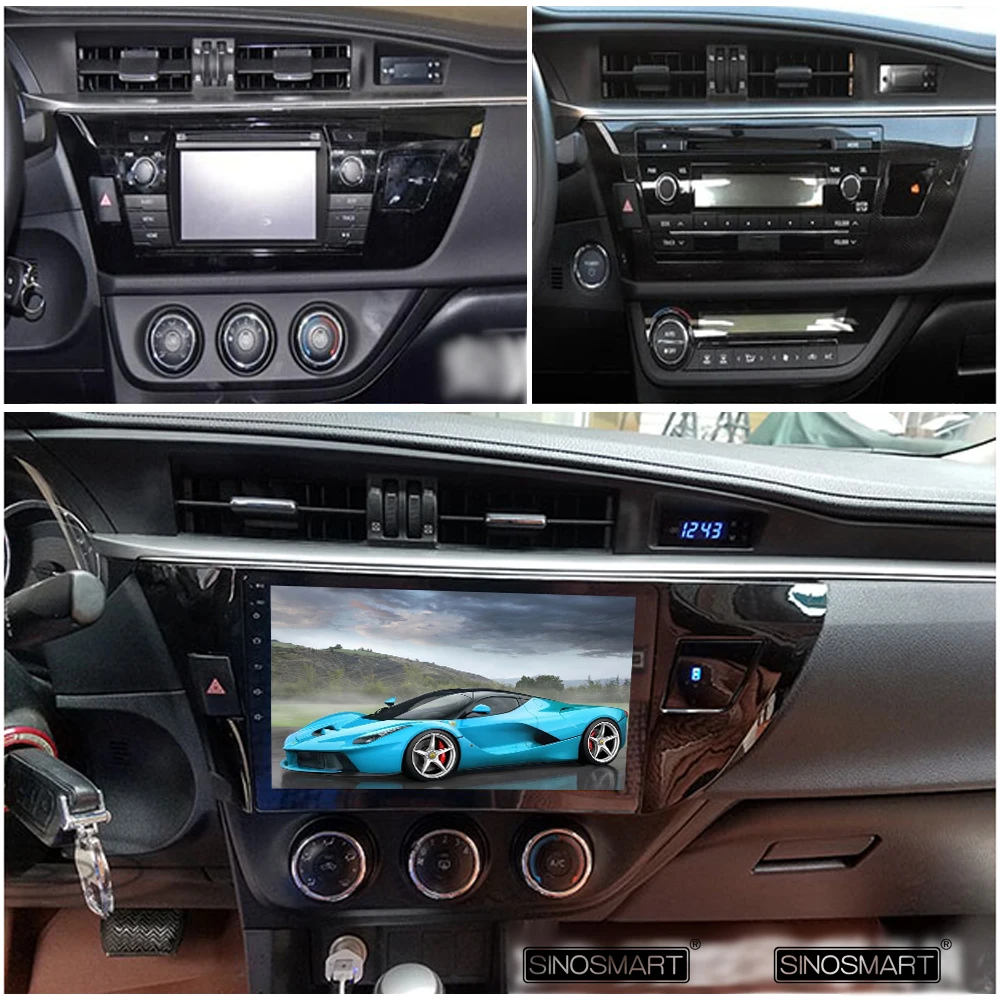 Flash Deal SINOSMART 2.5D IPS Android 8.1 Car Radio GPS Navigation Player for Toyota Corolla/Levin 2014 2015 2016 32EQ DSP, 4G RAM Optional 2