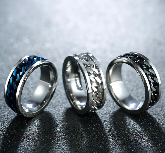 Chain Ring - Black & Silver