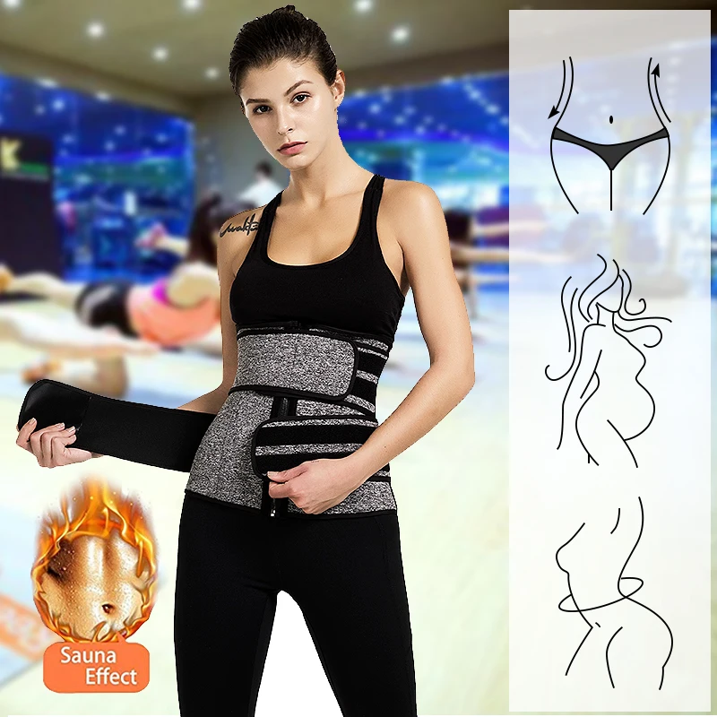 Поясной тренажер неопреновый пояс для похудения Cincher Body Shaper железные косточки контроль живота ремень для похудения посредством выпотевания сжигания жира пояс