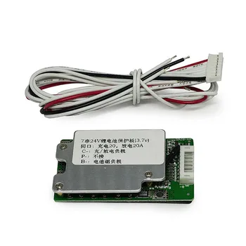 

for 18650 Li-ion Lithium Battery Protection Board Battery Charging w/ Balance circuit 60*34*10mm BMS 7S 24V 20A