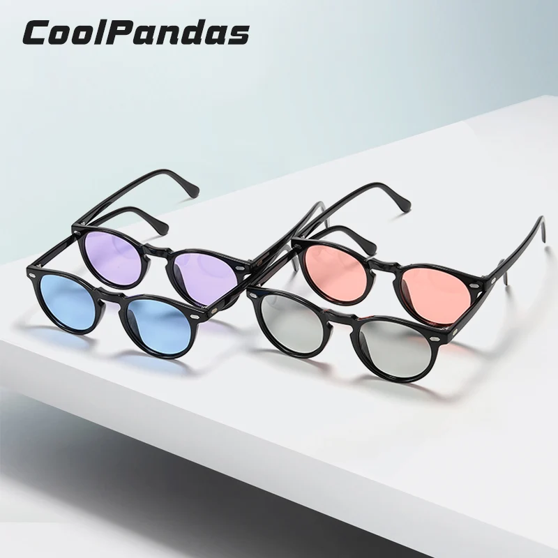 CoolPandas унисекс фотохромные солнцезащитные очки поляризованные мужские женские очки для вождения TR90 маленькие круглые линзы антибликовые lunette de soleil