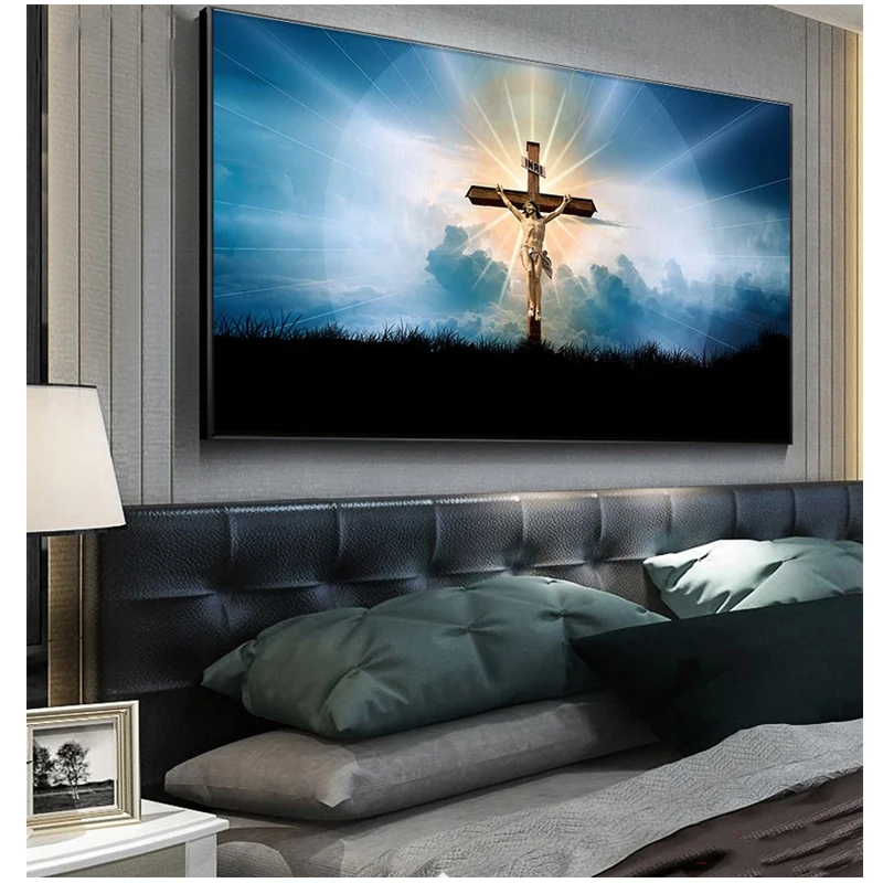Large Size Full 5D Diy Diamond Painting Jesus Cross Christ Embroidery Religion Picture of Rhinestone MosaicZP-2805 | Дом и сад