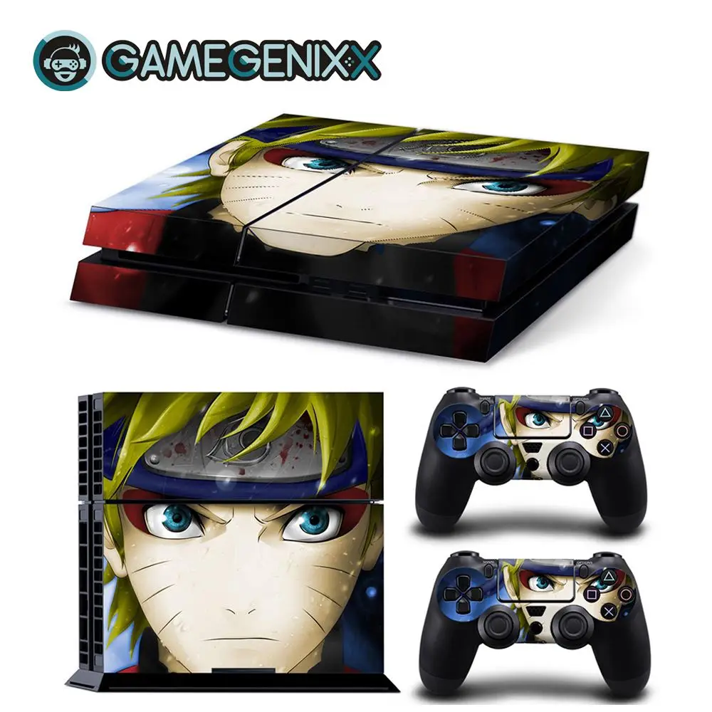Naruto GAMEGENIXX Skin Sticker Protective Vinyl Decal for PS4 Console and 2 Controllers- Naruto - Цвет: Naruto