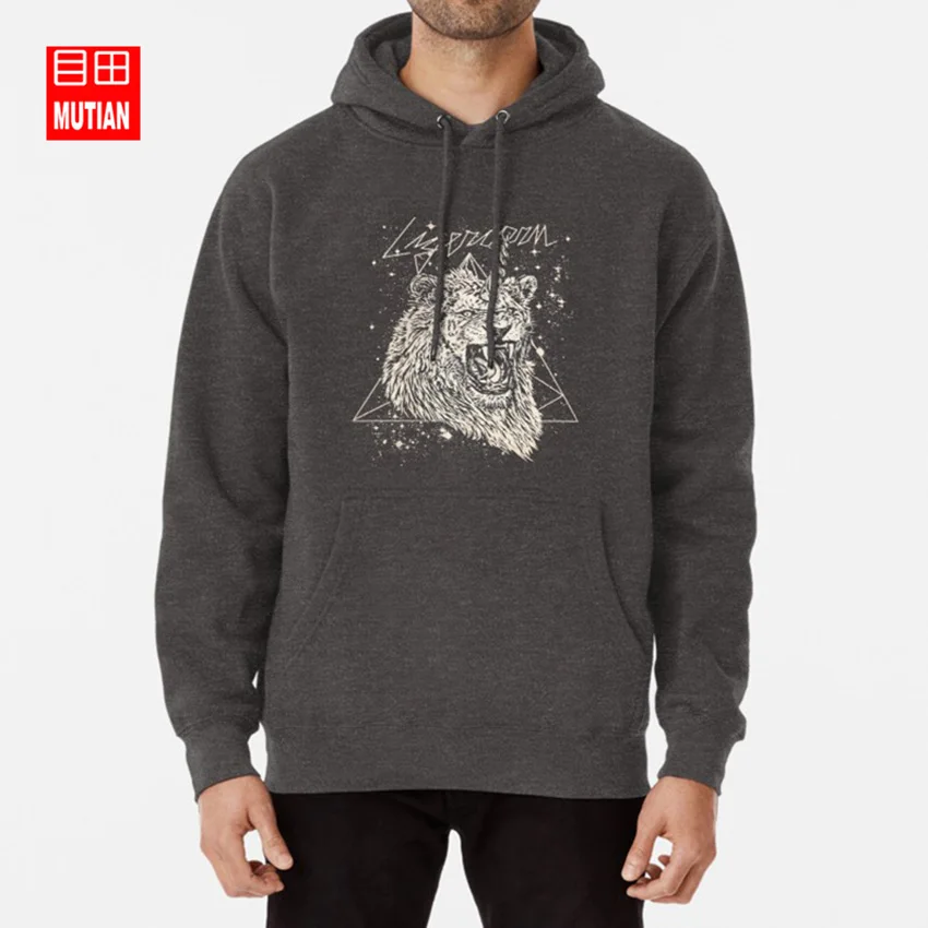 darkgrey-hoodie Ligercorn толстовки liger space teeth stars Франк Барбара - Цвет: darkgrey-hoodie