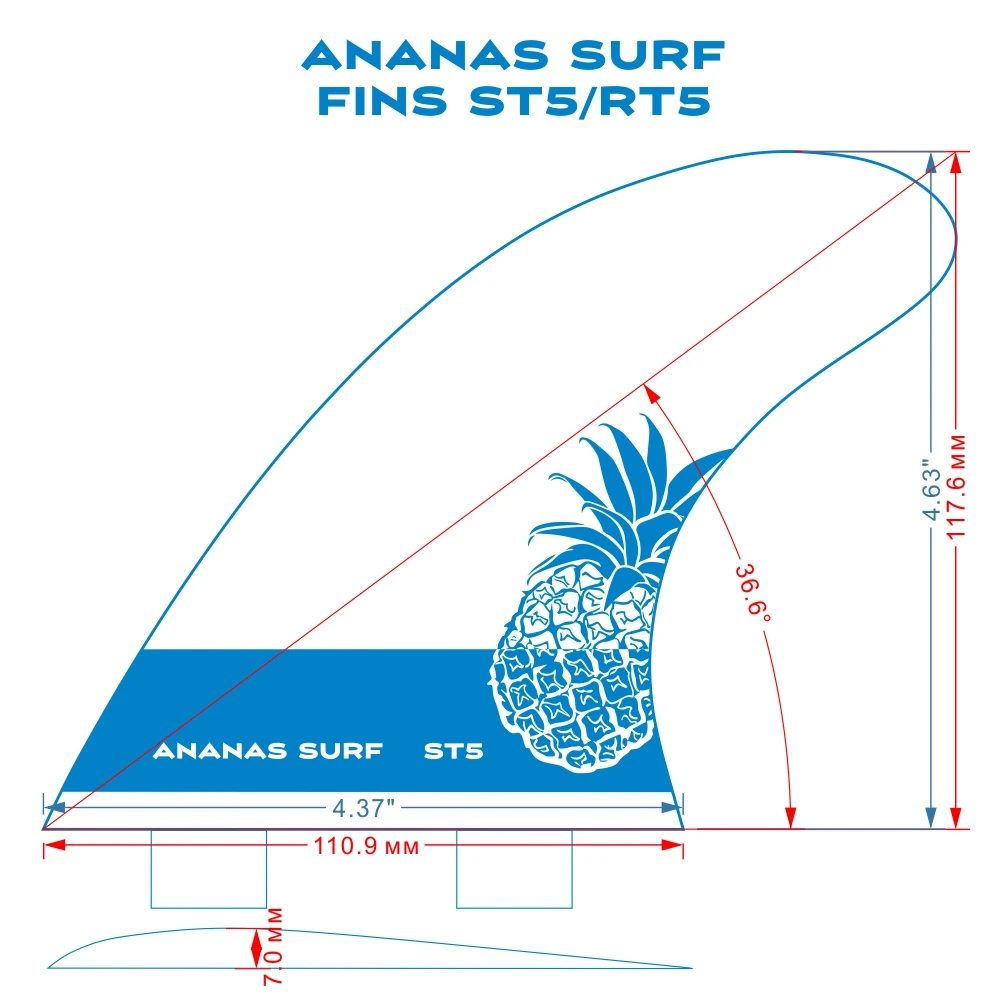 Ananas серфинга доски для серфинга, два 2 плавника, quad, FCS база Плавник Набор kitesurfboard wakesurf sup аксессуары