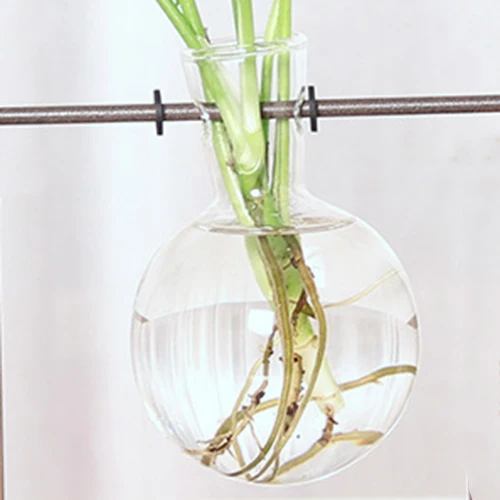 glass bottle Стеклянный завод Ретро деревянная подставка+ двойной шар ваза для дома и гостиной металлическая Свадебная домашняя декоративная ваза гидропоника прозрачная стеклянная ваза - Цвет: glass bottle