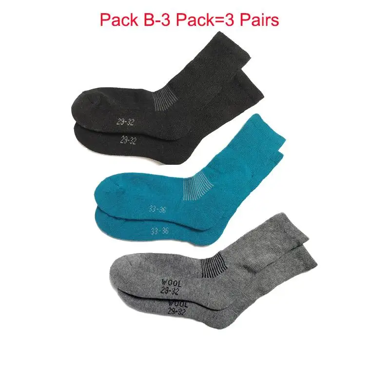 Winter Unisex Kids Merino Wool Hiking Socks Girls Boys Merino Wool Socks Thermal Warmest Breathable Odor Resistance Size 29-36