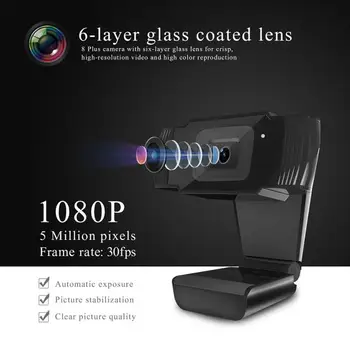 

5M Pixel Full HD 1080P Webcam USB Pc Computer Camera With Microphone Driver-free Video Webcam For Online Teaching Live Broadcast
