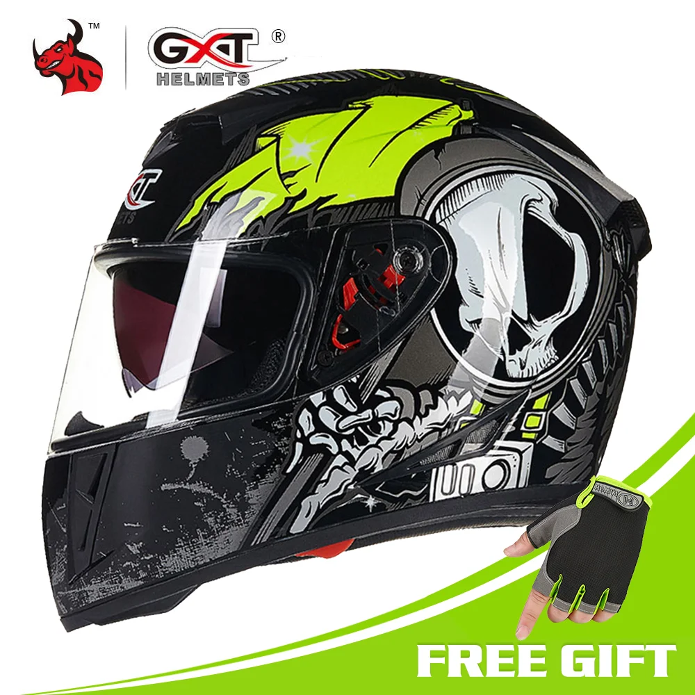 Best GXT Helmet Motorcycle Full Face Moto Helmets Double Visor Racing Motocross Helmet Casco Modular Moto Helmet Motorbike Capacete #