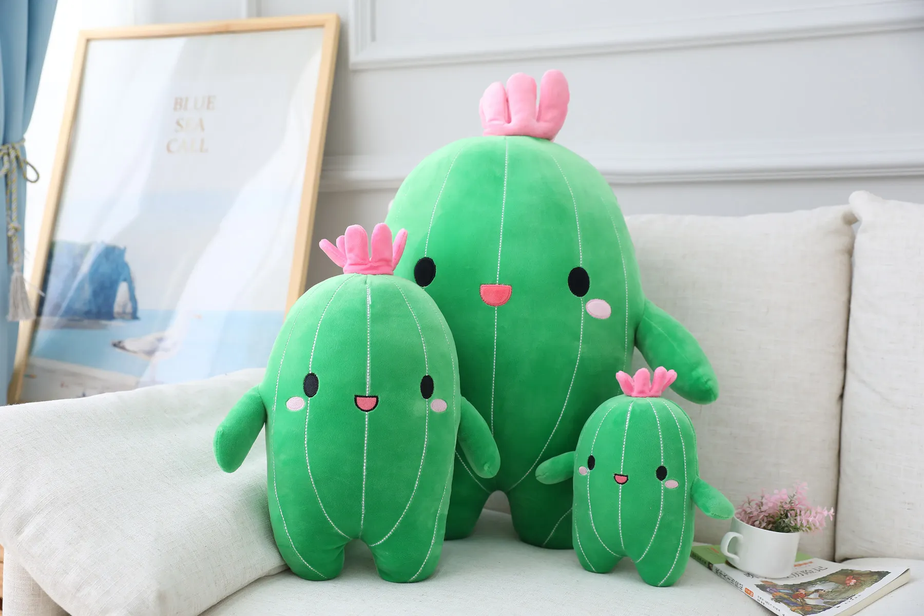Cartoon Cactus Plush Toys Kawaii Stuffed Flower Plant Body Pillow Kids Plushie Dolls Cute Gift Room Home Decor |