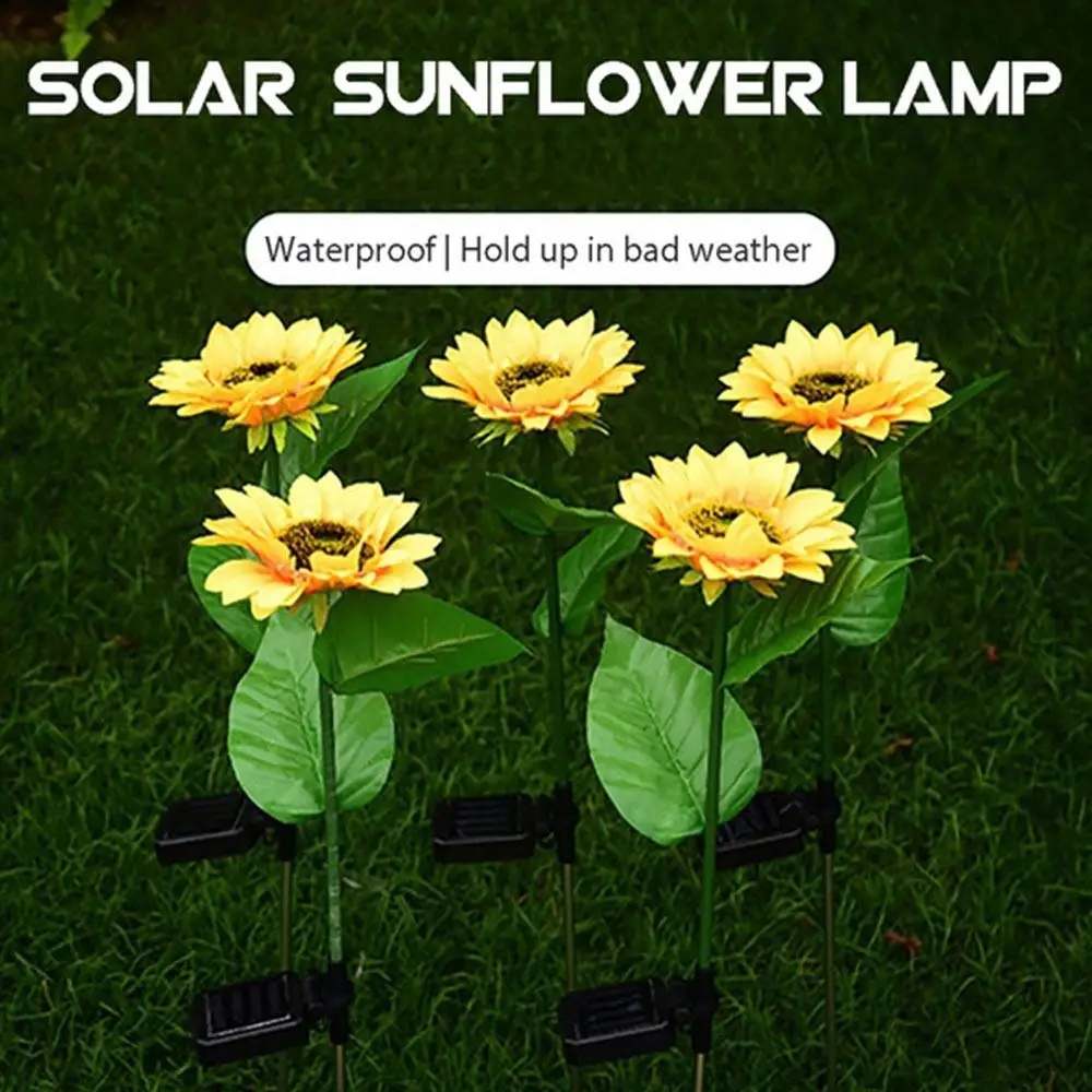 9/12 шт. Садовый Солнечный светильник с подсолнечником уличный газонный