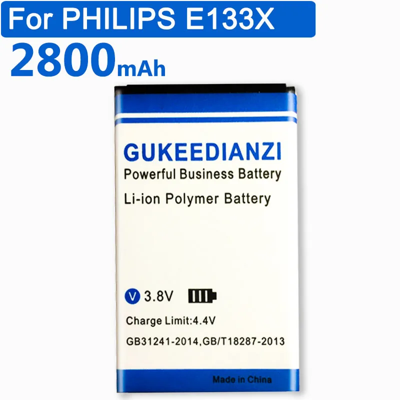 GUKEEDIANZI Высокое качество 2800 мАч AB1200BWMT батарея для PHILIPS E133X батареи сотового телефона