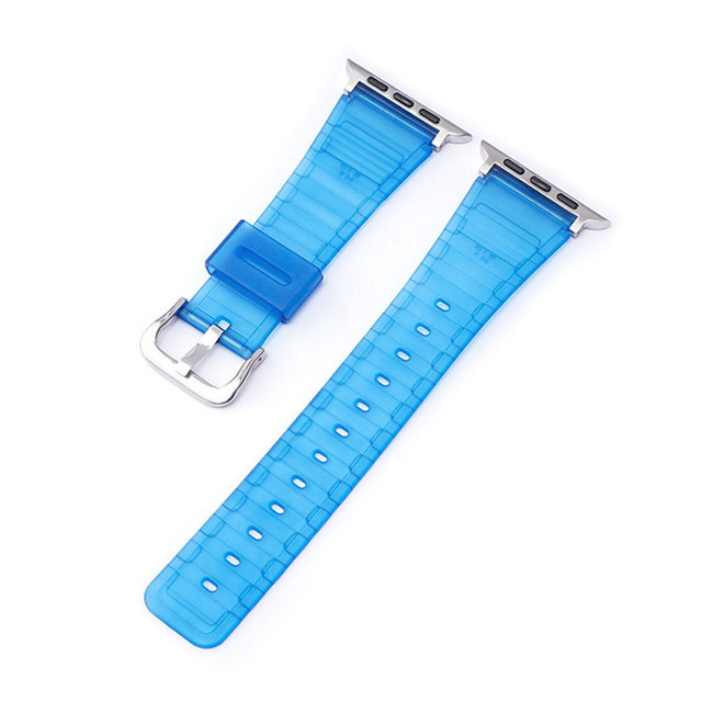 Silicone Strap for Apple Watch 44mm 40mm 42mm 38mm Band iWatch Series 2 3 4 5 6 SE Thin Colorful TPU Wrist Bracelet