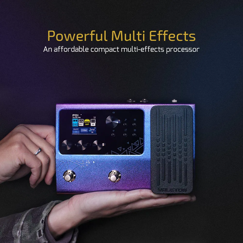 Valeton Multi Effets Pédale Guitare Processeur avec d/'Expression 140 effets intégrés 198 préréglages Modélisation d/'amplis Looper Prise IR OTG de fournisseurs tiers Violet GP-100VT