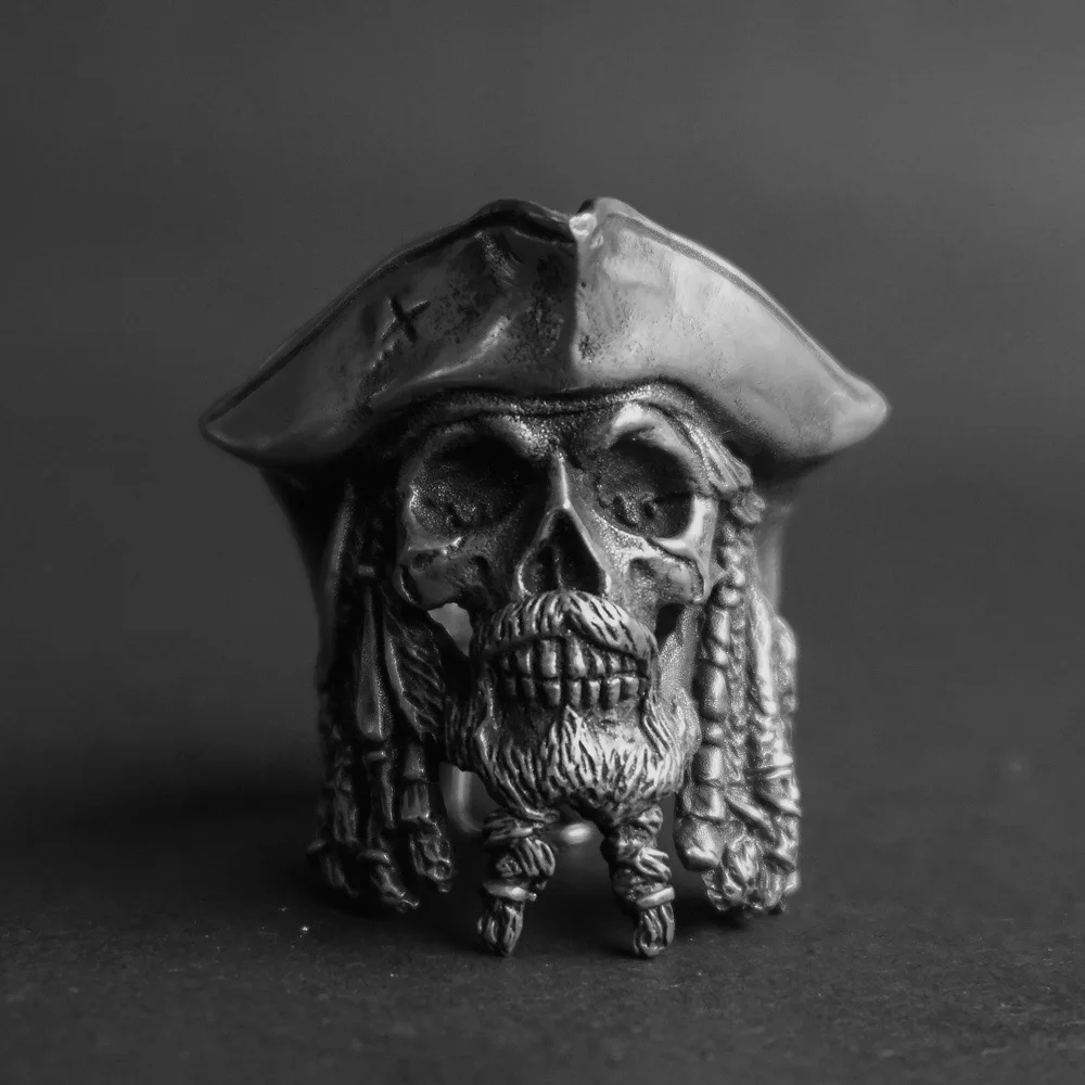

Pirates of the Caribbean captain skeleton ring free shipping no minimum order