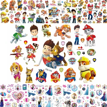 

Lovely Dog Police Team Temporary Tattoos For Boys Kids Cartoon Puppy Team Hero Tattoo Stickers Fake Tatoo Paper Paste Body Art