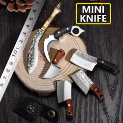 Porte clés Mini couteau de cuisine, autodéfense en plein air, pendentif EDC accessoires outils de coupe cadeau créatif 