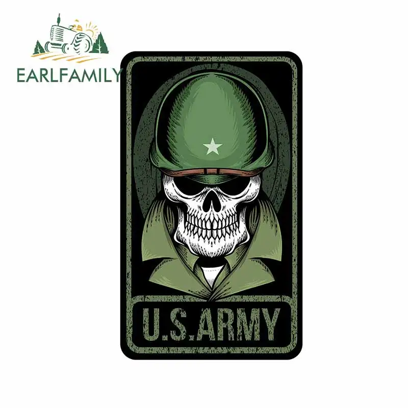 EARLFAMILY 13 см x 7 для армии США забавные автомобильные наклейки с черепом креативная