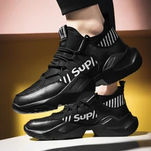 Мужские кроссовки; спортивная уличная дышащая обувь на шнуровке; мужские кроссовки для бега; дизайнерские черные кроссовки для прогулок; zapatillas hombre