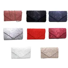 THINKTHENDO Модные женские кружевные цветочные вечерние клатчи конверт-Кошелек с цепочкой для свадебной вечеринки выпускного вечера