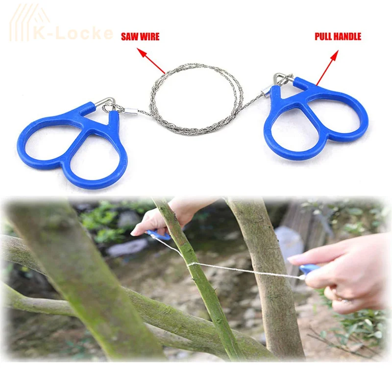 Cutting Chain Saw Stainless Steel Mini Portable Outdoor Camping String Survival 