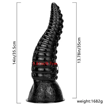 35.5*9.7cm Huge Dildo Anal Plug Octopus Tentacle Monster Artificial Penis Suction Cup Dildo Anal Sex Toys For Women Men Lesbian 2