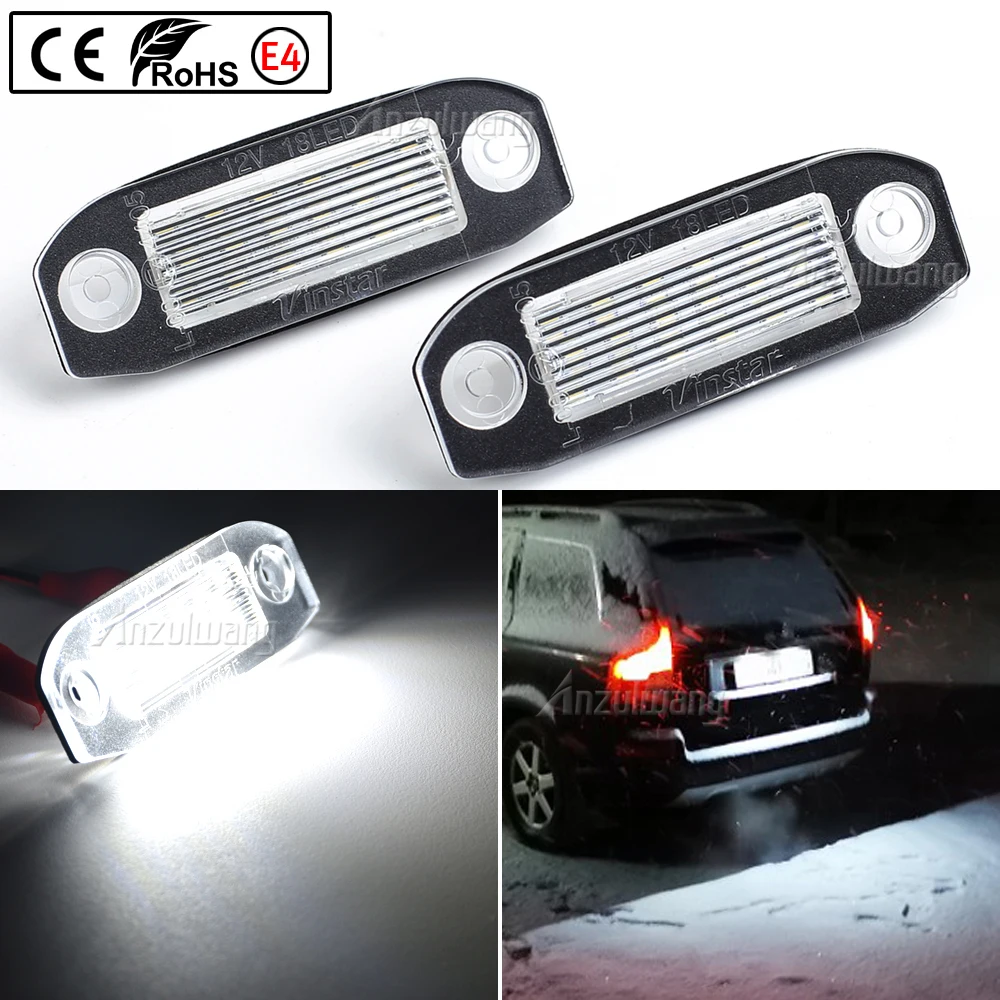 2pcs Volvo LED License Plate Light Canbus Number Lamp No Error For