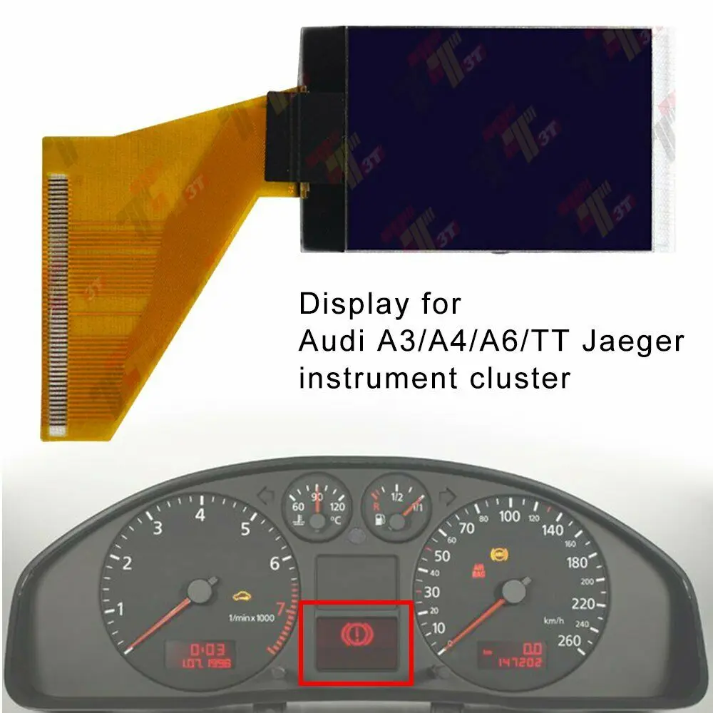 LCD Display Screen Instrument Speedometer Cluster For Audi A3 A4 A6 TT