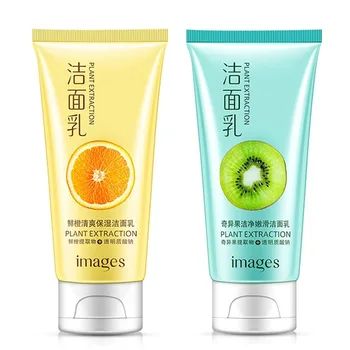 

IMAGES Kiwi Fruit Fresh Orange Facial Cleanser Face Wash Deep Clean Nourishing Foam Moisturizing Whitening Anti-Spots Marks