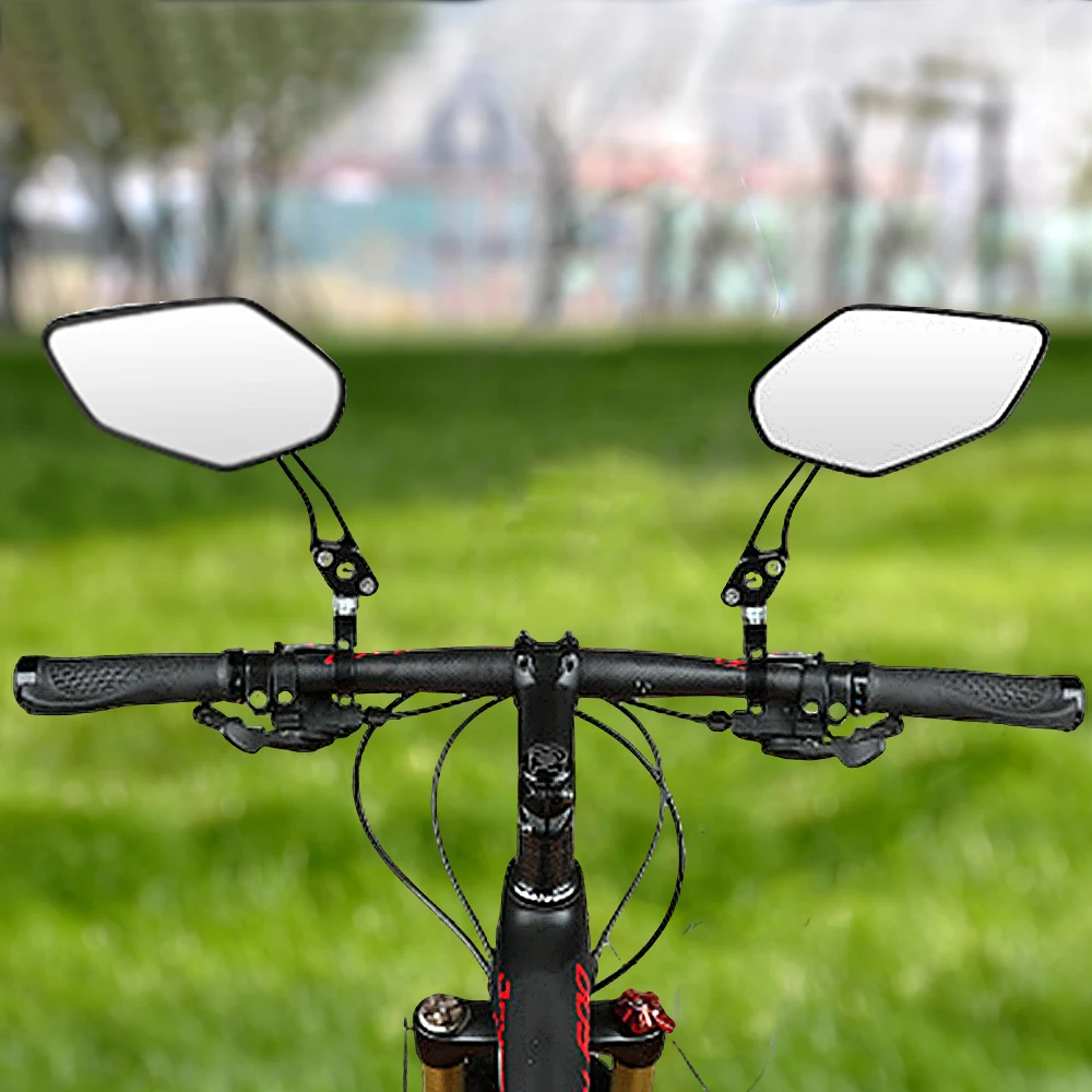 

Mirrors Bicycle Rearview Handlebar Cycling Rear View MTB Bike Silicone Handle Rearview Adjustable Left Right bike accessories
