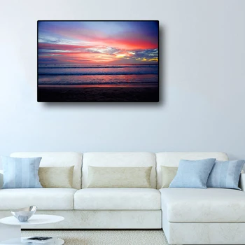 

Seaside Purple Gradient Sunsets Wonderland Landscape Canvas Wall Art Painting Posters And Print Wall Picture Living Room Decor