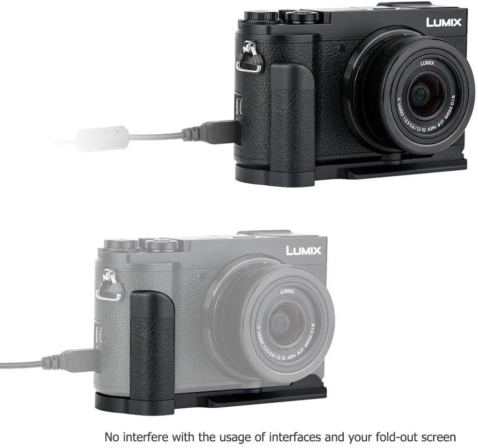 파나소닉 GX9 GX7 Mark II III GX7M3 GX7M2 GX85 GX80 용 핸드 그립 퀵 릴리스 플레이트 L 브래킷 삼각대 홀더 교체 DMW-HGR2