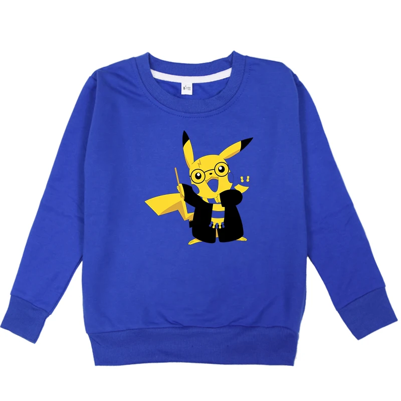 Hoodies 9 Sudadera/толстовки для малышей с принтом Покемон Пикачу топы для мальчиков и девочек, весенние топы с длинными рукавами, худи с v-образным вырезом детские толстовки с капюшоном для девочек, Rupas - Цвет: Hoodies 9