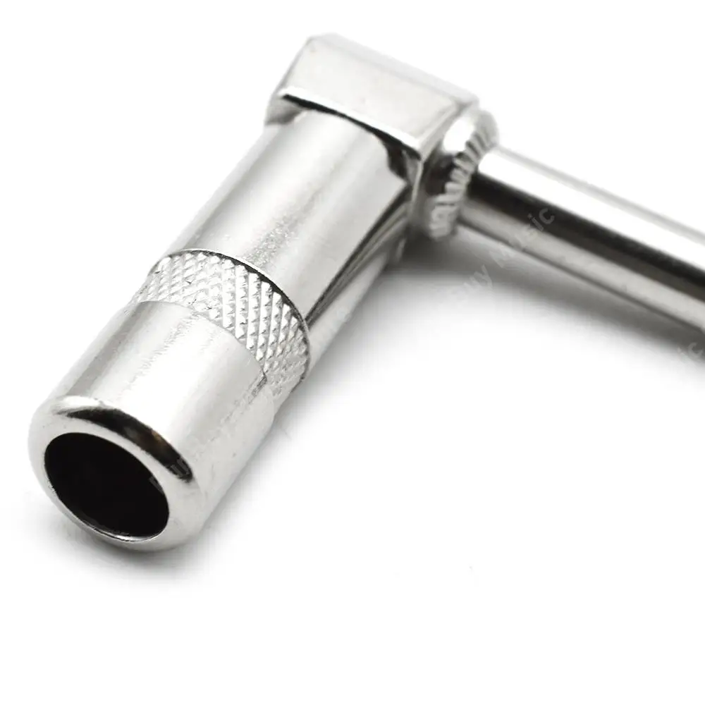 4pcs 6.35mm Right Angle Mono Guitar Plug 90 Degree Elbow 6.5mm Jack Audio Microphone Connector 6.5mm Stereo Audio Plug Connector