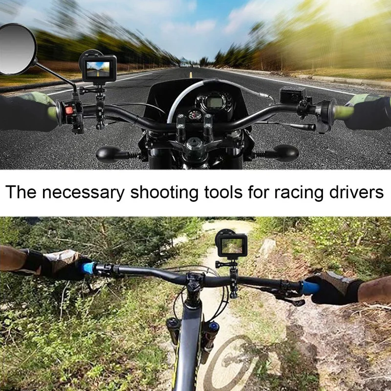 Велосипедный зажим для Gopro Xiaoyi Sj4000, аксессуары для камеры, держатель для велосипеда, вращающийся на 360 градусов