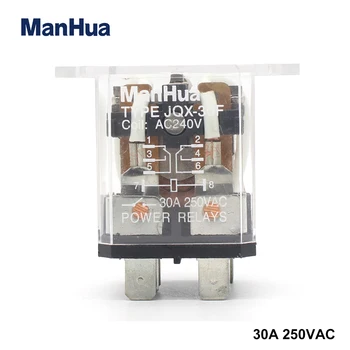 

Manhua JQX-30F 2Z coil 240VAC Power Relay 8-Pin Plug In Type