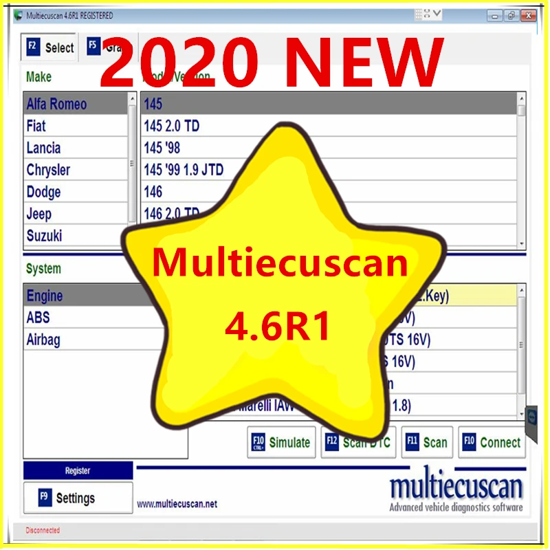 Супер❗2020 Новый MultiEcuScan v4.6R полностью заказной Бесплатная доставка|ПО| |