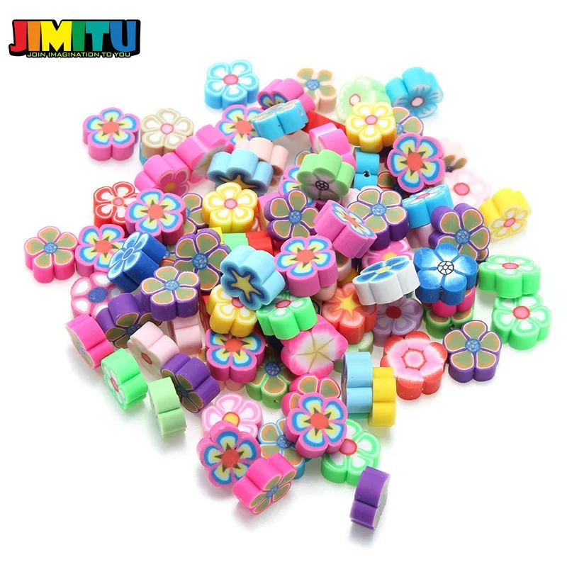 JIMITU 3 стиля творческая глина Лепка глина игрушки 100 шт фруктовый торт цветок из полимерной глины игрушка с орнаментом Пластилин для детей