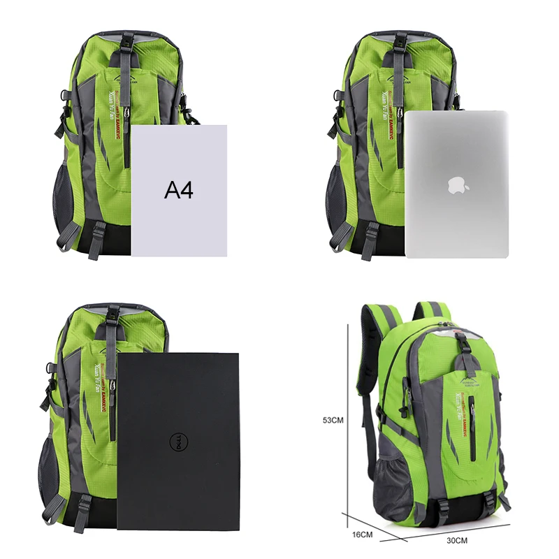 New Men Nylon Travel Backpack Large Capacity Camping Casual Backpack 15-inch Laptop Backpack Women Outdoor Hiking Bag