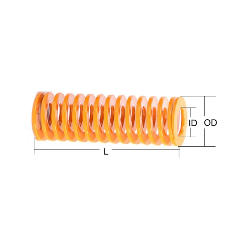 Dia 50mm Yellow TF Spiral Stamping Light Load Compression Mould Die Spring 