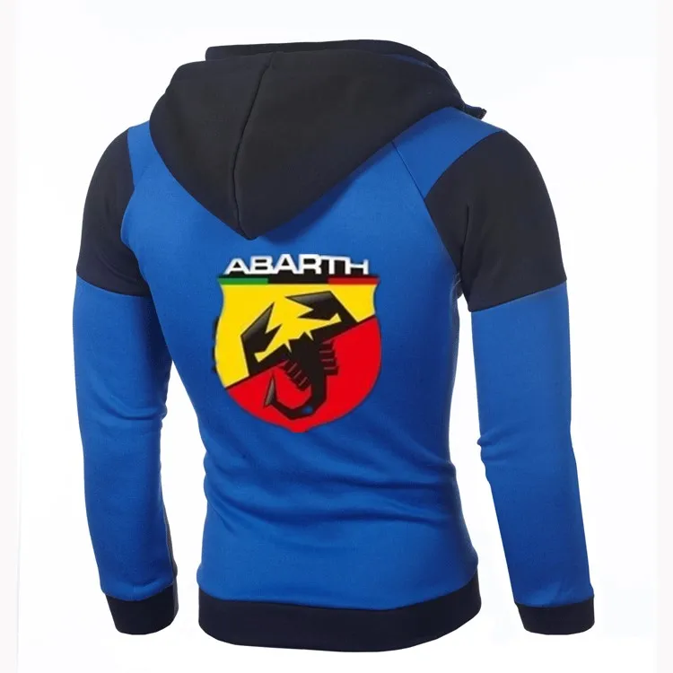 Мужская толстовка с логотипом Karl Abarth, повседневная куртка с двойной молнией, хлопковое пальто с капюшоном, мужская спортивная одежда, верхняя одежда E
