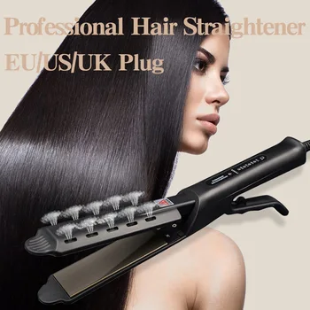 

Four-gear temperature adjustment Hair Straightener Ceramic Tourmaline Ionic Fast Warm-up Curling iron 2 IN 1 Hair Straightener