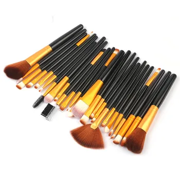 

25PCS Make Up Foundation brush Wool Fiber eyeshadow eyebrow eyeliner soft Cosmetic Brushes Eye Shadow pinceis de maquiagem J913